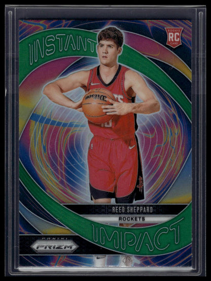 2024-25 Panini Prizm #24 Reed Sheppard Instant Impact Prizms Green