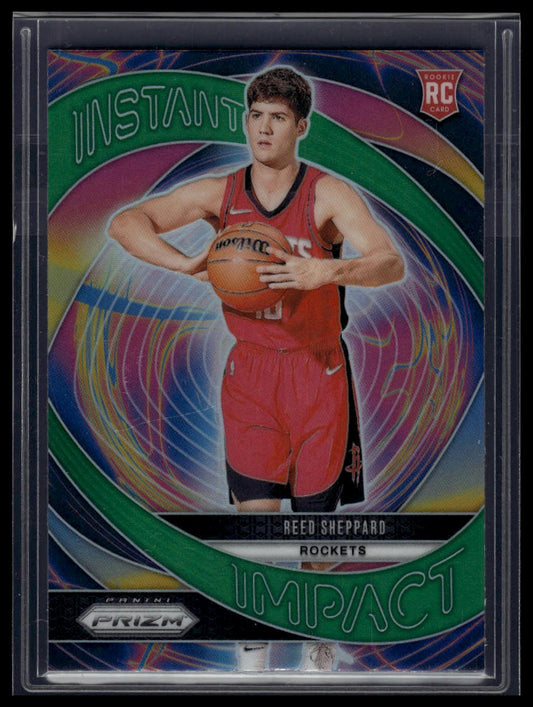 2024-25 Panini Prizm #24 Reed Sheppard Instant Impact Prizms Green