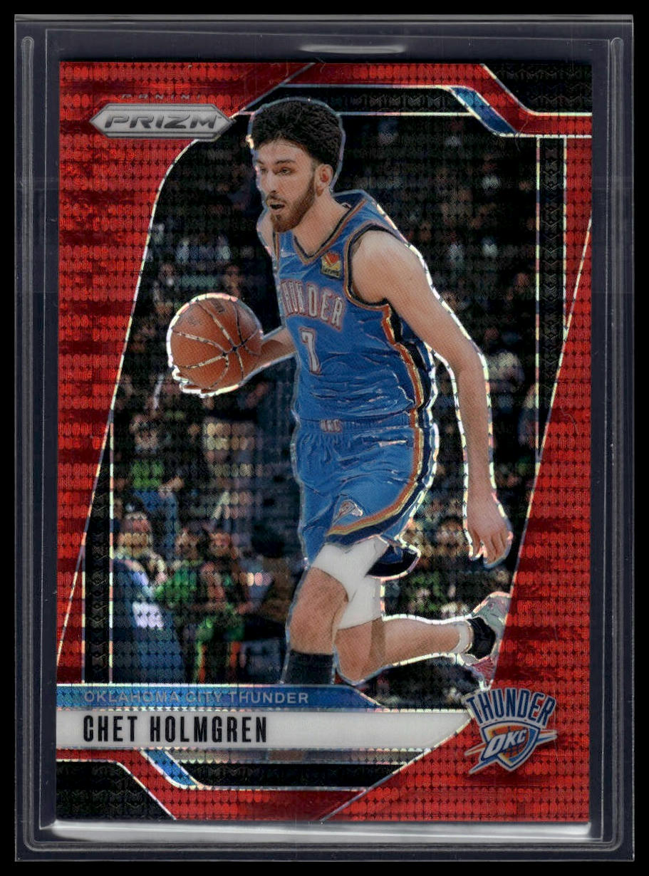 2024-25 Panini Prizm #17 Chet Holmgren Prizms Red Pulsar #/75