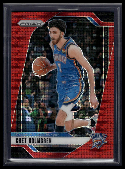 2024-25 Panini Prizm #17 Chet Holmgren Prizms Red Pulsar #/75