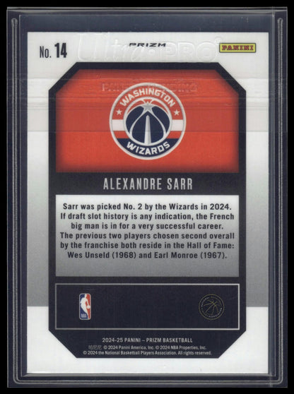 2024-25 Panini Prizm #14 Alexandre Sarr Emergent