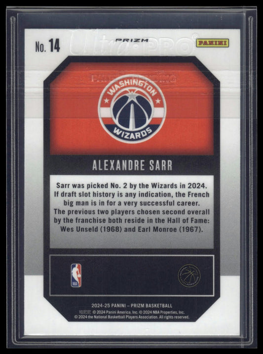 2024-25 Panini Prizm #14 Alexandre Sarr Emergent