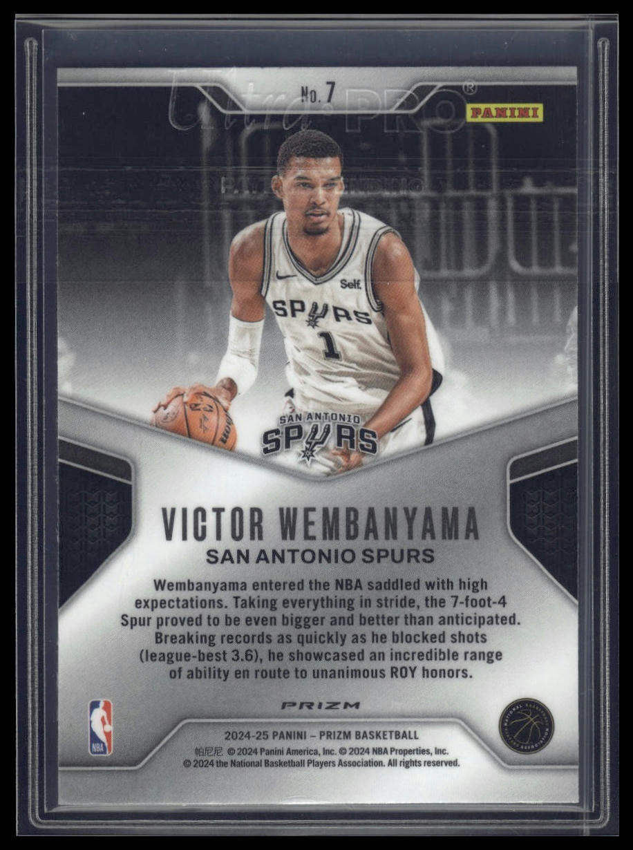 2024-25 Panini Prizm #7 Victor Wembanyama Dominance Prizms Green