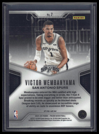 2024-25 Panini Prizm #7 Victor Wembanyama Dominance Prizms Green