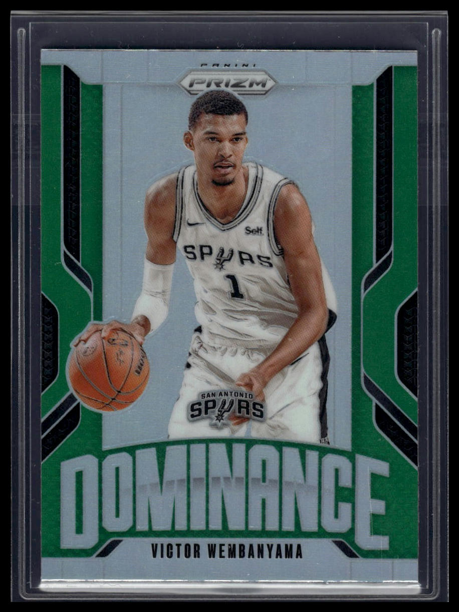 2024-25 Panini Prizm #7 Victor Wembanyama Dominance Prizms Green