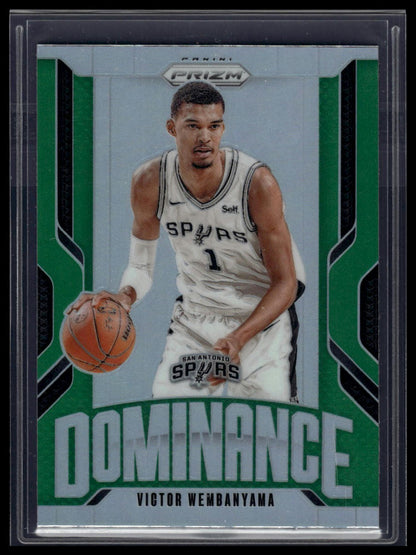 2024-25 Panini Prizm #7 Victor Wembanyama Dominance Prizms Green