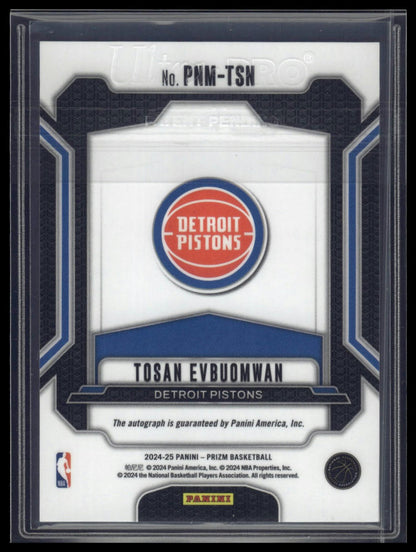 2024-25 Panini Prizm #PNM-TSN Tosan Evbuomwan Penmanship