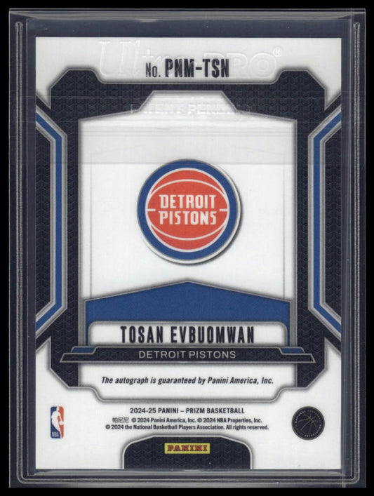 2024-25 Panini Prizm #PNM-TSN Tosan Evbuomwan Penmanship