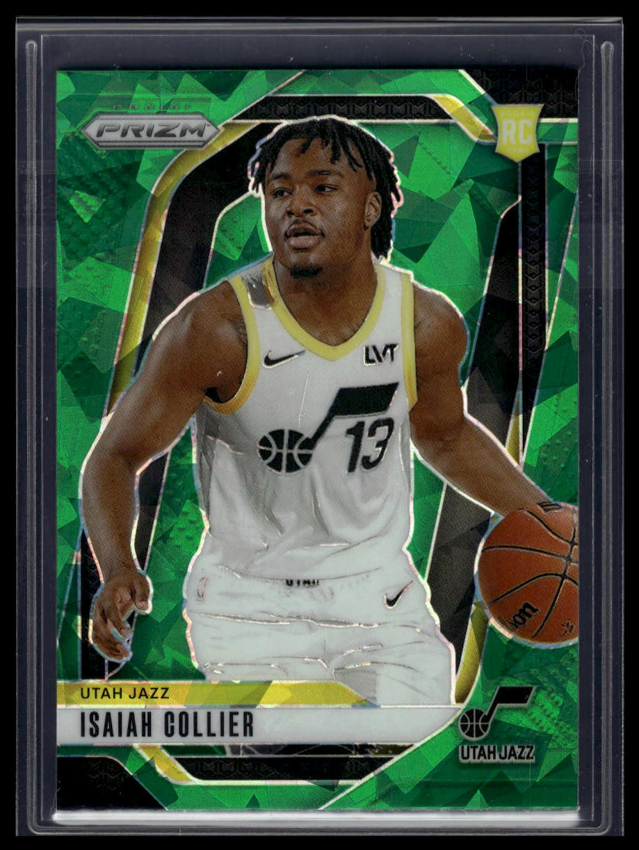 2024-25 Panini Prizm #227 Isaiah Collier Prizms Green Ice