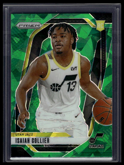 2024-25 Panini Prizm #227 Isaiah Collier Prizms Green Ice