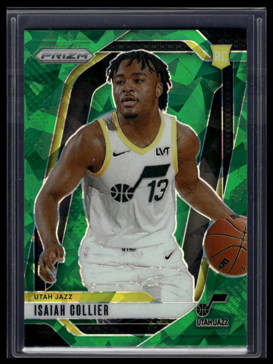 2024-25 Panini Prizm #227 Isaiah Collier Prizms Green Ice