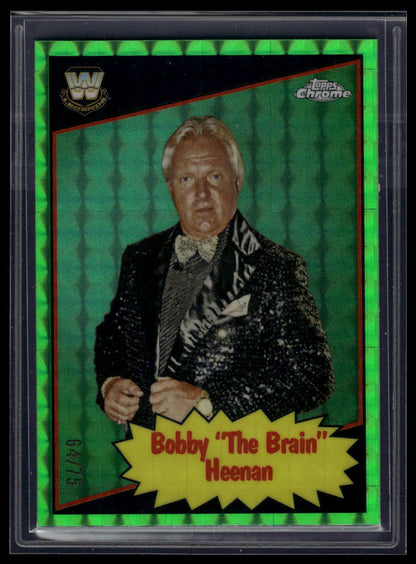 2025 Topps Chrome WWE Bobby “The Brain” Heenan 1985 Topps Legends /75