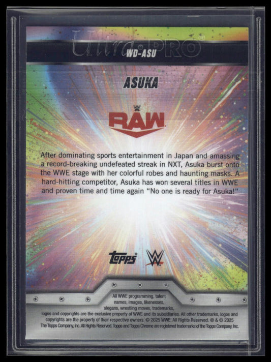 2025 Topps Chrome WWE Asuka Women's Division Aqua Geometric Refractor #/125