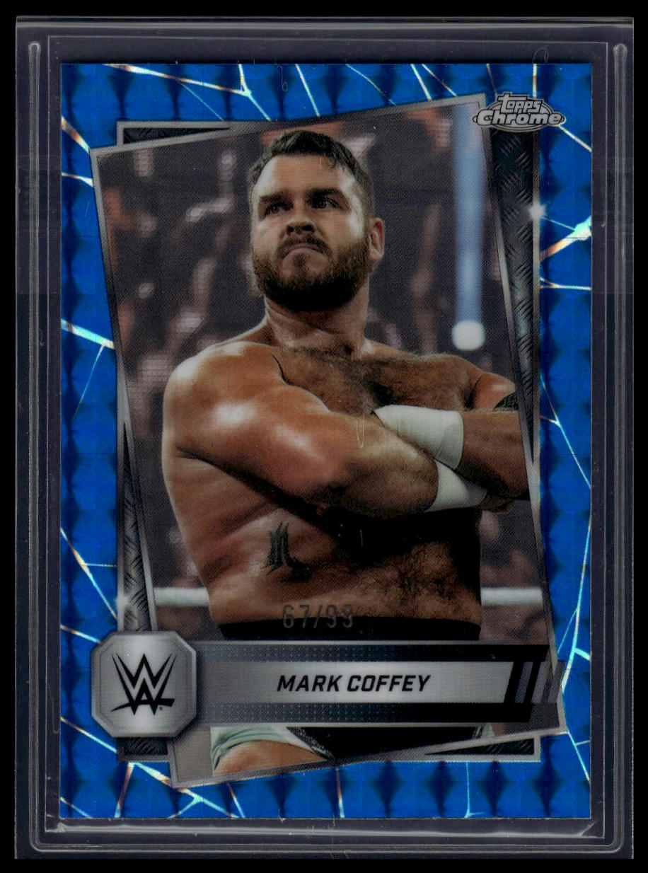 2025 Topps Chrome WWE #176 Mark Coffey Blue Geometric Refractor #/99