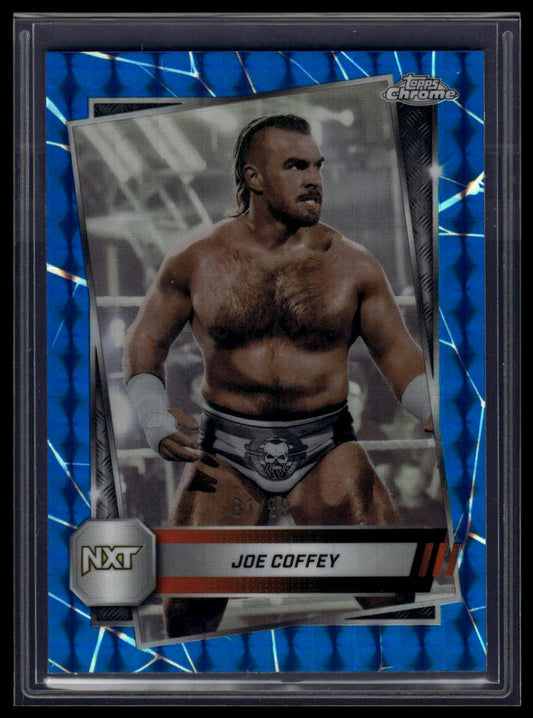 2025 Topps Chrome WWE #70 Joe Coffey Blue Geometric Refractor #/99