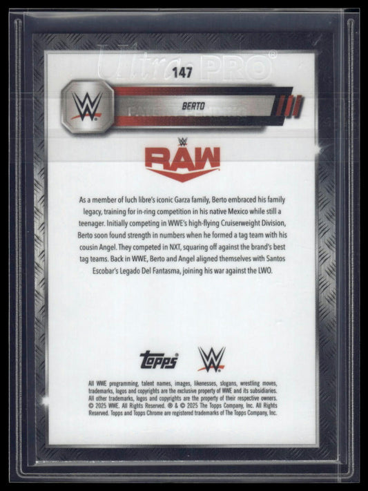 2025 Topps Chrome Sapphire WWE #147 Berto