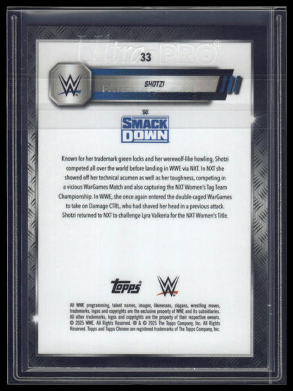 2025 Topps Chrome Sapphire WWE #33 Shotzi
