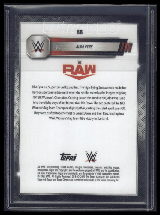 2025 Topps Chrome Sapphire WWE #88 Alba Fyre