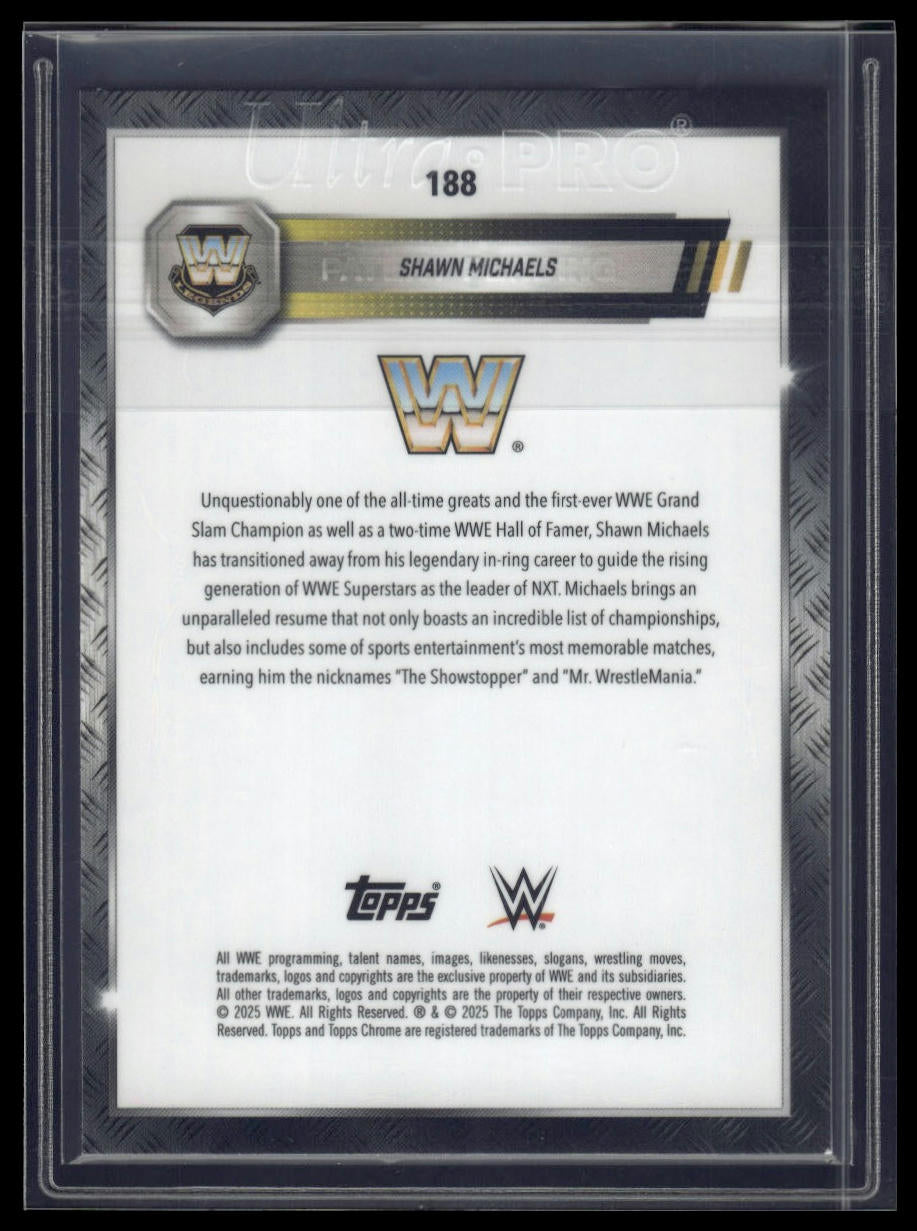 2025 Topps Chrome Sapphire WWE #188 Shawn Michaels