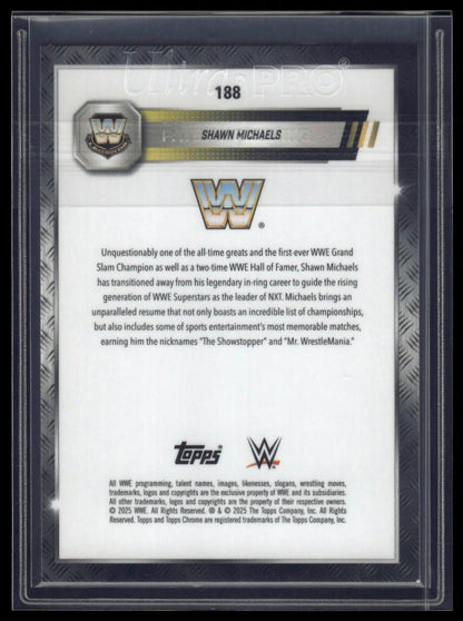 2025 Topps Chrome Sapphire WWE #188 Shawn Michaels