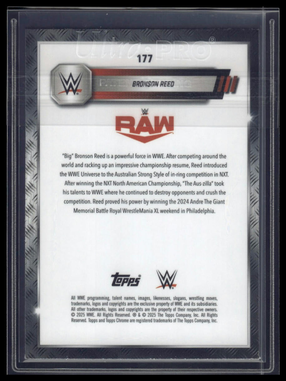 2025 Topps Chrome Sapphire WWE #177 Bronson Reed