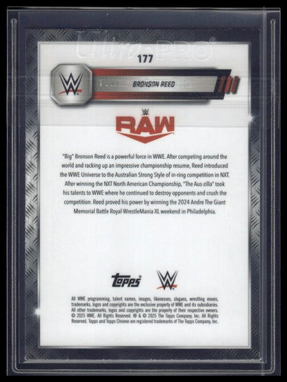 2025 Topps Chrome Sapphire WWE #177 Bronson Reed
