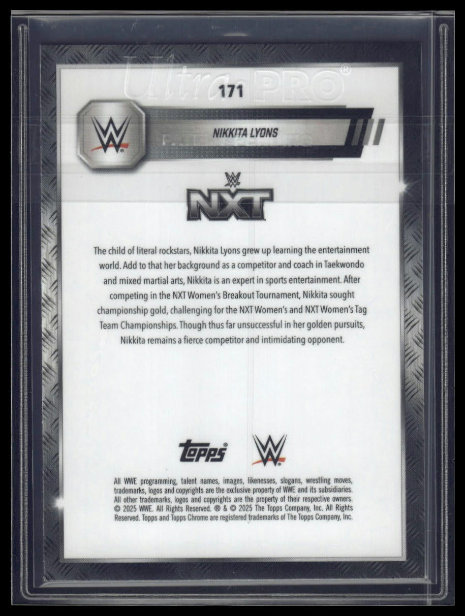 2025 Topps Chrome Sapphire WWE #171 Nikkita Lyons