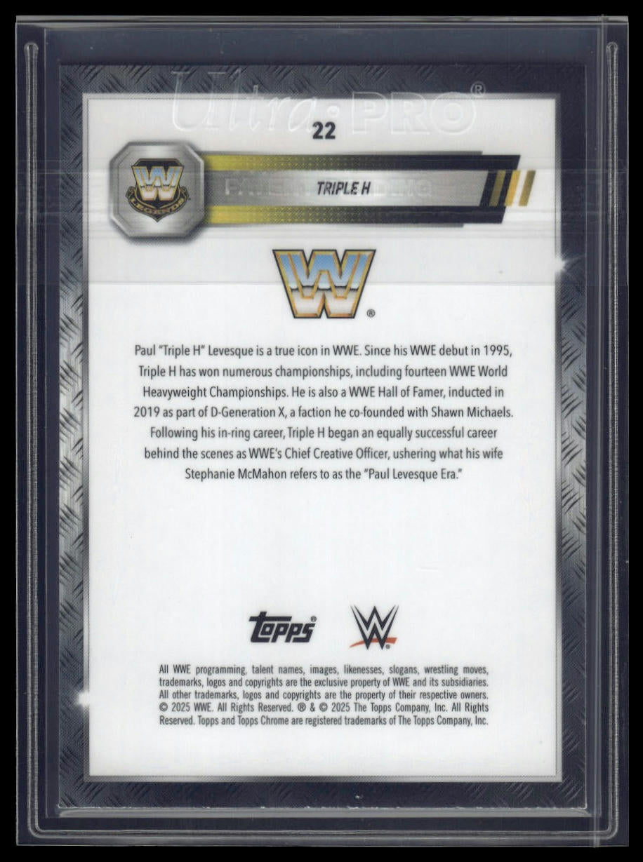 2025 Topps Chrome Sapphire WWE #22 Triple H