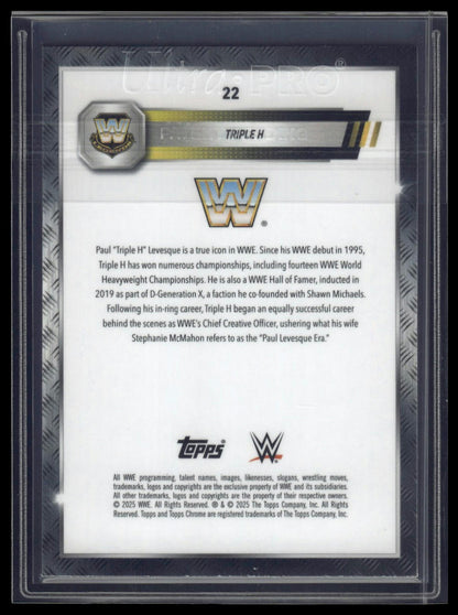 2025 Topps Chrome Sapphire WWE #22 Triple H