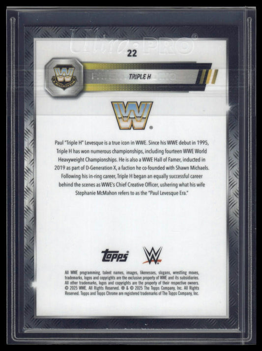 2025 Topps Chrome Sapphire WWE #22 Triple H