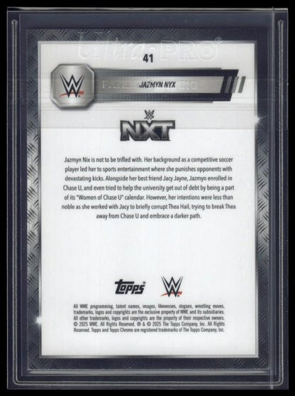 2025 Topps Chrome Sapphire WWE #41 Jazmyn Nyx