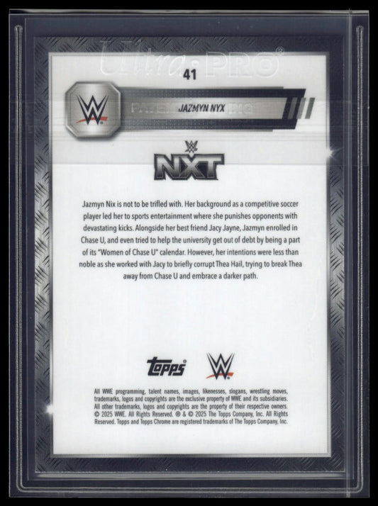 2025 Topps Chrome Sapphire WWE #41 Jazmyn Nyx