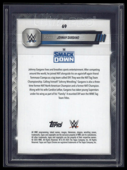 2025 Topps Chrome Sapphire WWE #69 Johnny Gargano