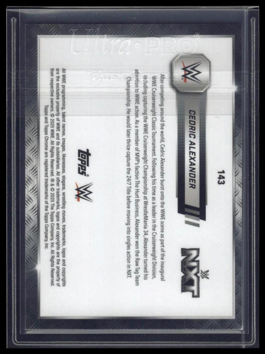 2025 Topps Chrome Sapphire WWE #143 Cedric Alexander
