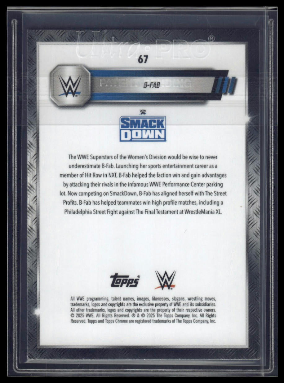 2025 Topps Chrome Sapphire WWE #67 B-Fab