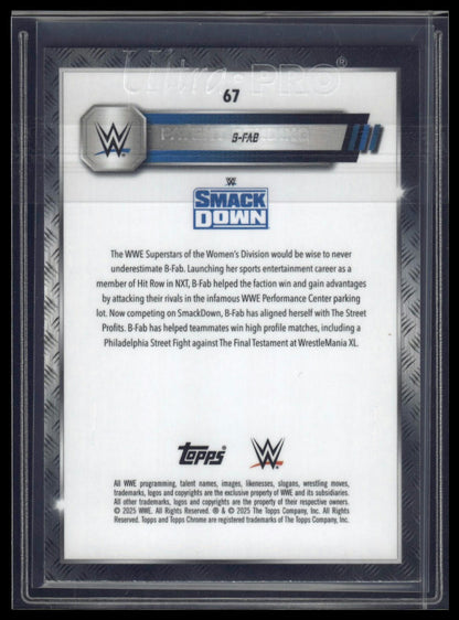 2025 Topps Chrome Sapphire WWE #67 B-Fab