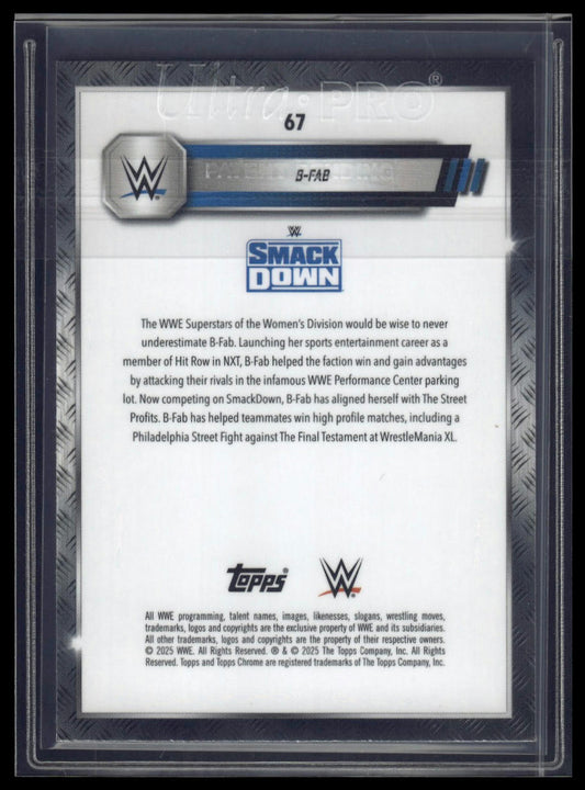 2025 Topps Chrome Sapphire WWE #67 B-Fab
