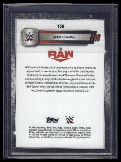 2025 Topps Chrome Sapphire WWE #158 Braun Strowman