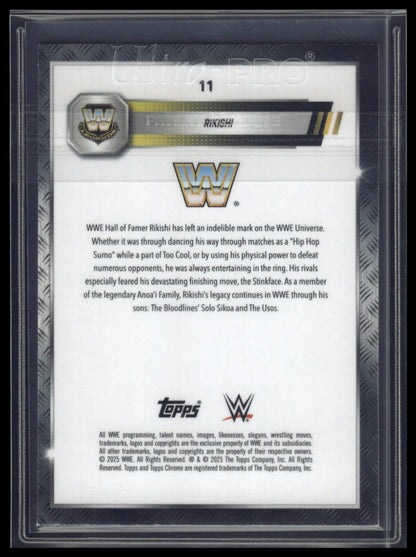 2025 Topps Chrome Sapphire WWE #11 Rikishi