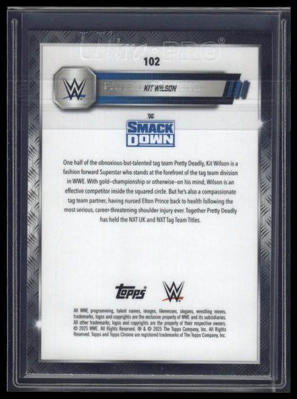 2025 Topps Chrome Sapphire WWE #102 Kit Wilson