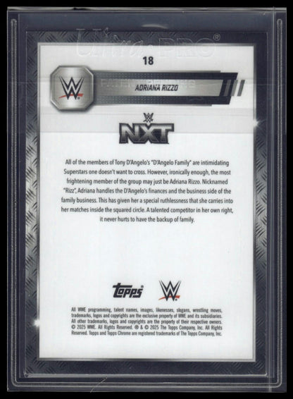 2025 Topps Chrome Sapphire WWE #18 Adriana Rizzo