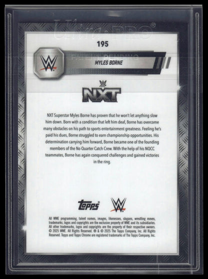 2025 Topps Chrome Sapphire WWE #195 Myles Borne