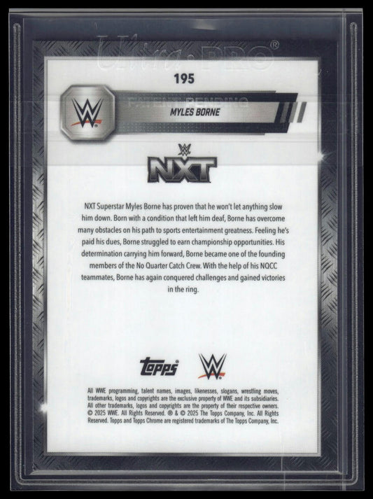 2025 Topps Chrome Sapphire WWE #195 Myles Borne