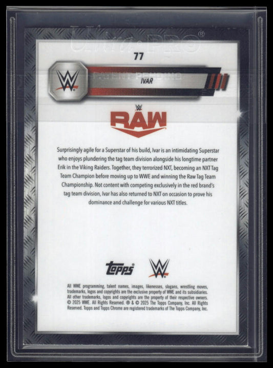 2025 Topps Chrome Sapphire WWE #77 Ivar