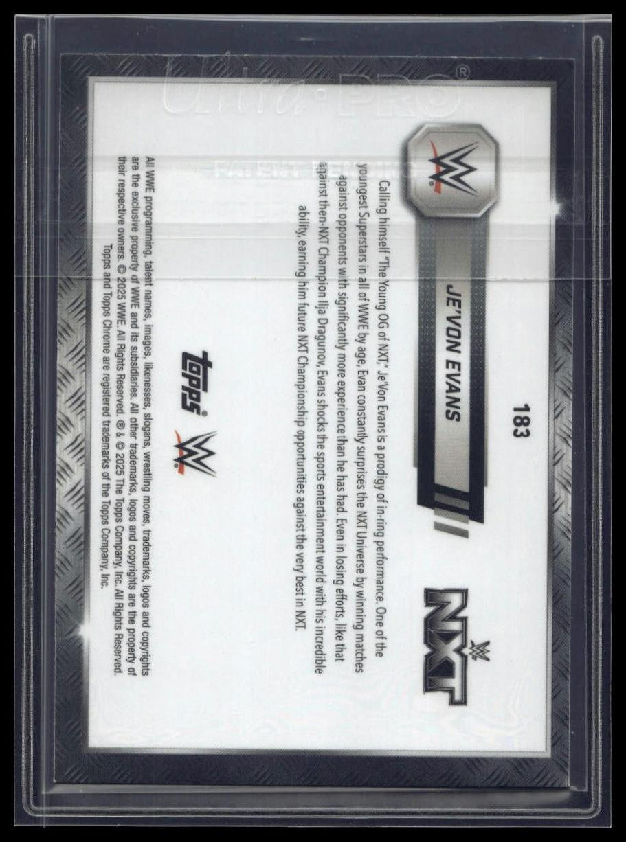 2025 Topps Chrome Sapphire WWE #183 Je'Von Evans