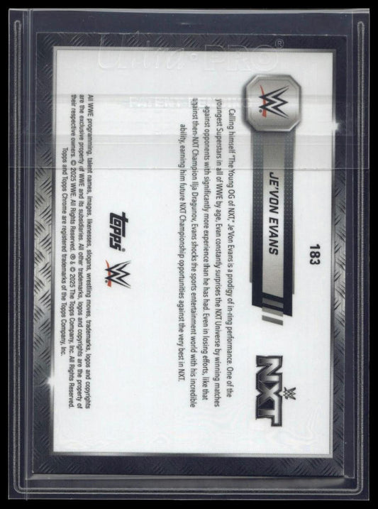 2025 Topps Chrome Sapphire WWE #183 Je'Von Evans