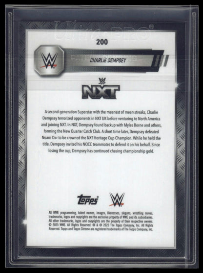 2025 Topps Chrome Sapphire WWE #200 Charlie Dempsey
