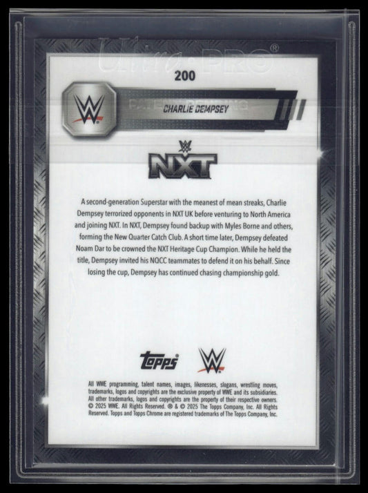 2025 Topps Chrome Sapphire WWE #200 Charlie Dempsey