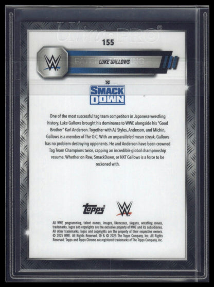 2025 Topps Chrome Sapphire WWE #155 Luke Gallows