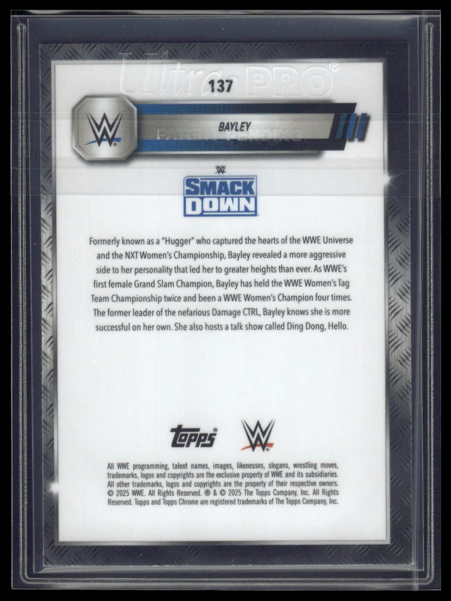 2025 Topps Chrome Sapphire WWE #137 Bayley